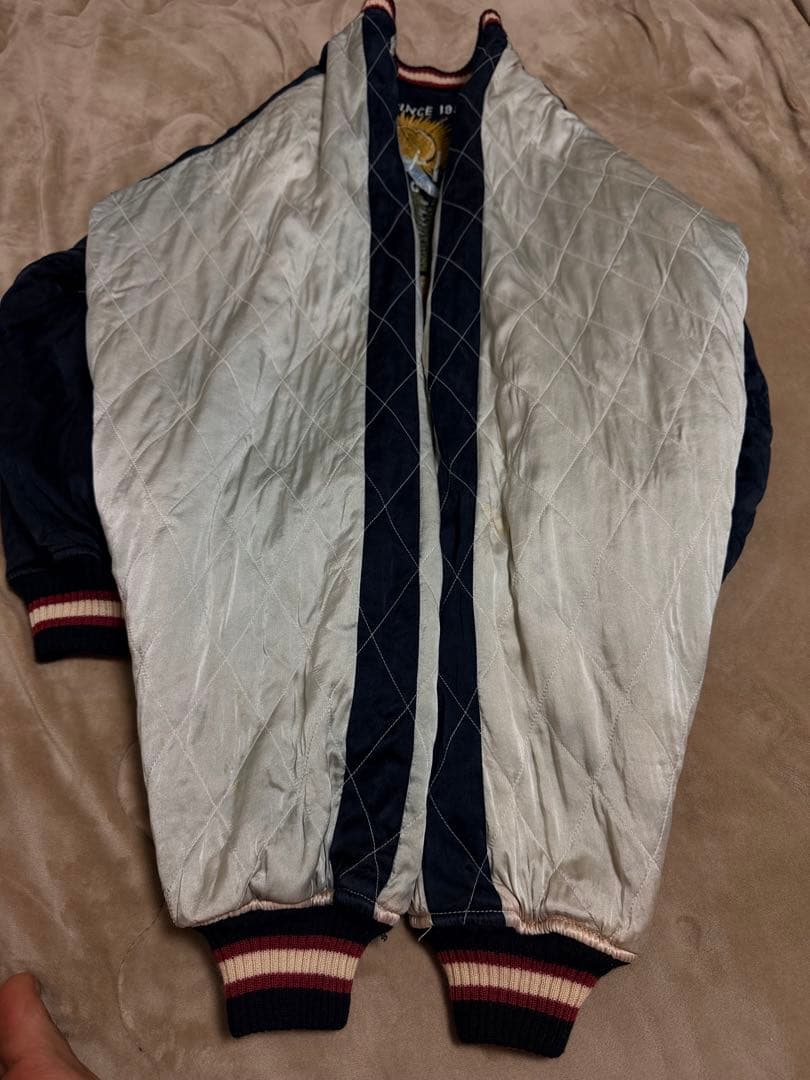 ２面用 Karl Helmut 別珍 鹿 スカジャン サテン vintage