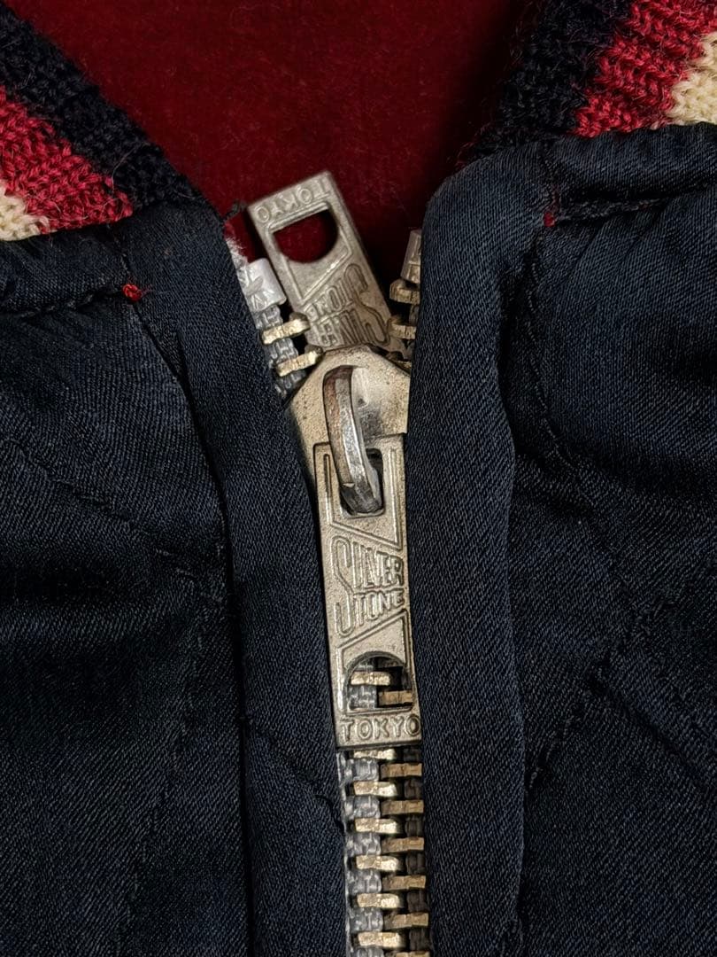 ２面用 Karl Helmut 別珍 鹿 スカジャン サテン vintage