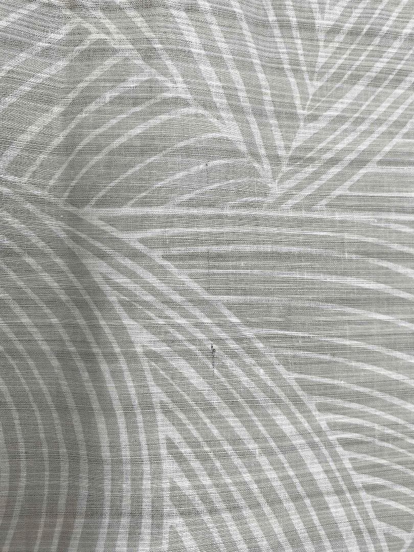 美術サロン高級浴衣 金魚柄 金箔 知多木綿 麻混　ベージュ系大人の浴衣