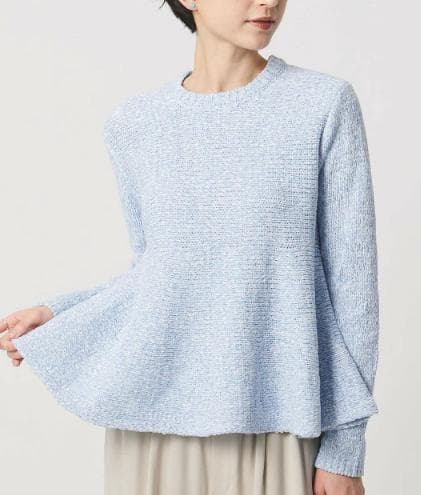 値下げ！　新品タグ付！ユナイテッドアローズ　ミックスカラー ペプラム ニット