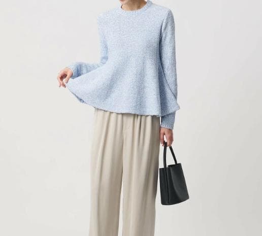 値下げ！　新品タグ付！ユナイテッドアローズ　ミックスカラー ペプラム ニット