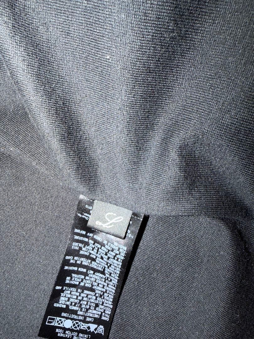 希少_ sisii レザージャケット ノーカラー ブラック 本革 M相当