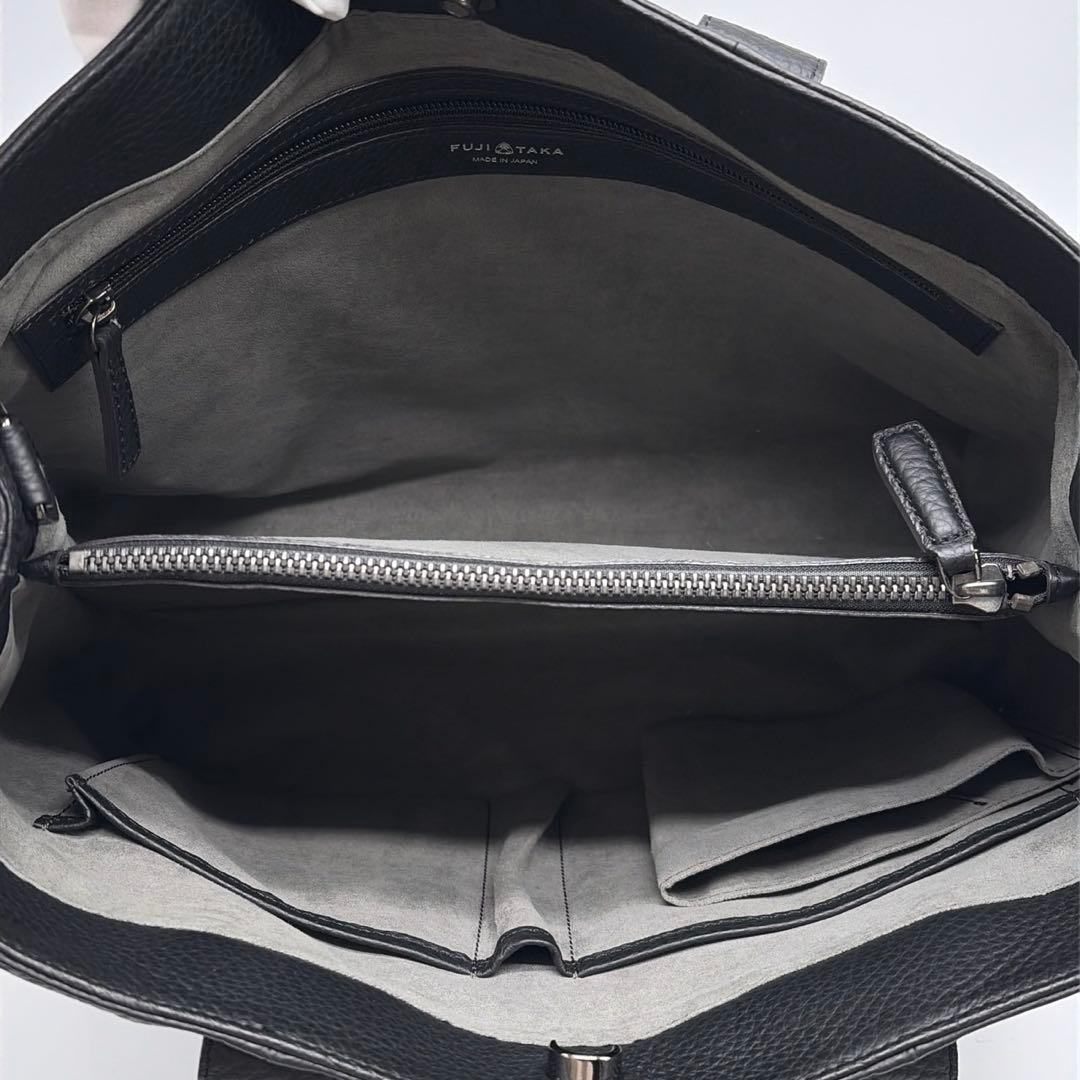 現行✨フジタカ アルタ レザー トートバッグ 2way 肩掛け ショルダー 黒