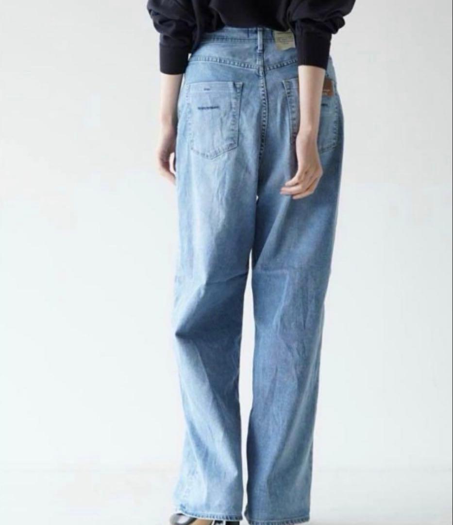 【新品】YANUK ヤヌーク JOAN ルーズストレートデニムパンツ 26