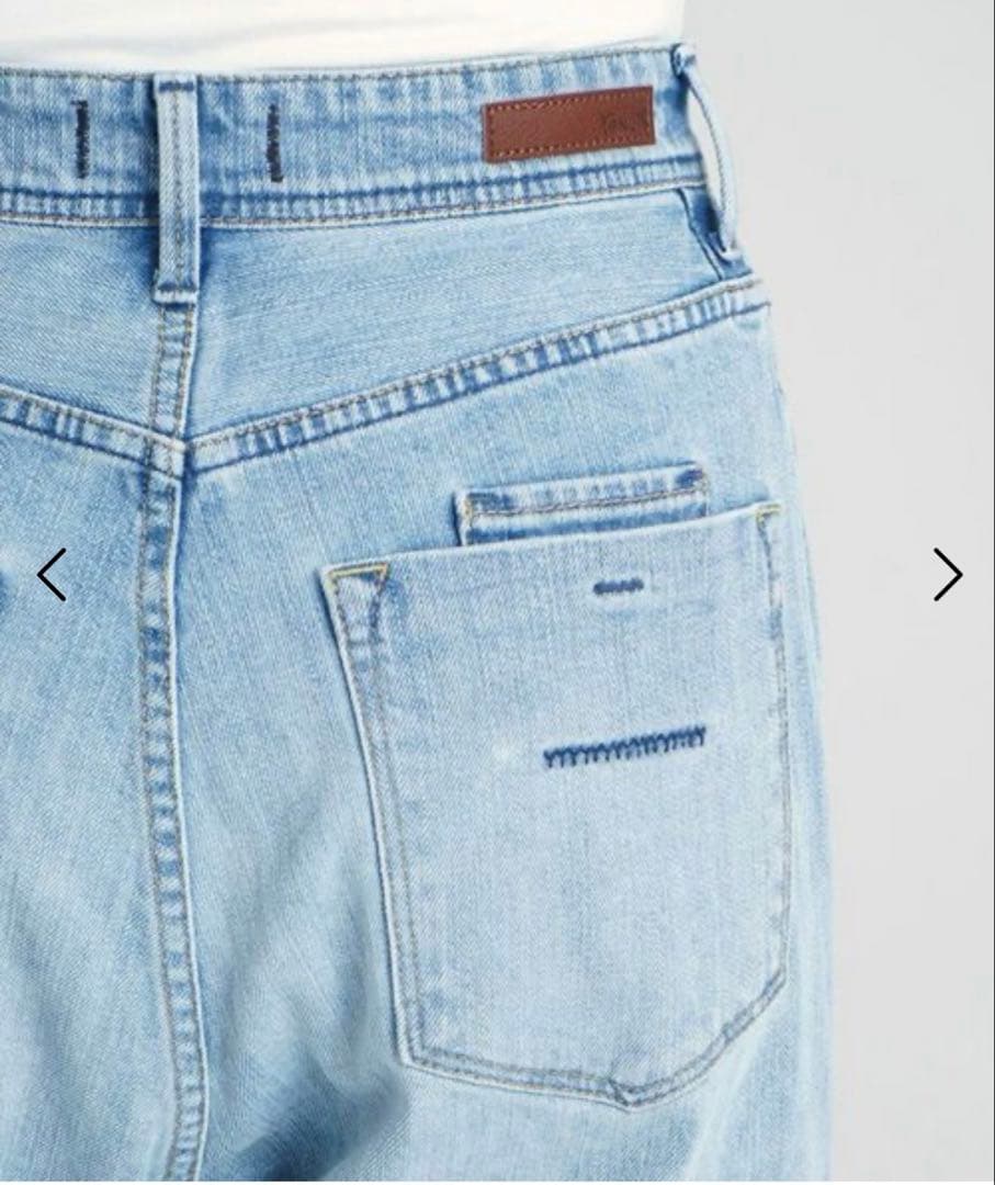 【新品】YANUK ヤヌーク JOAN ルーズストレートデニムパンツ 26