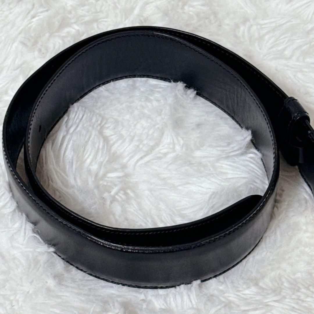 ✨未使用級✨ GUCCI インターロッキング GGロゴ レザー ブラック