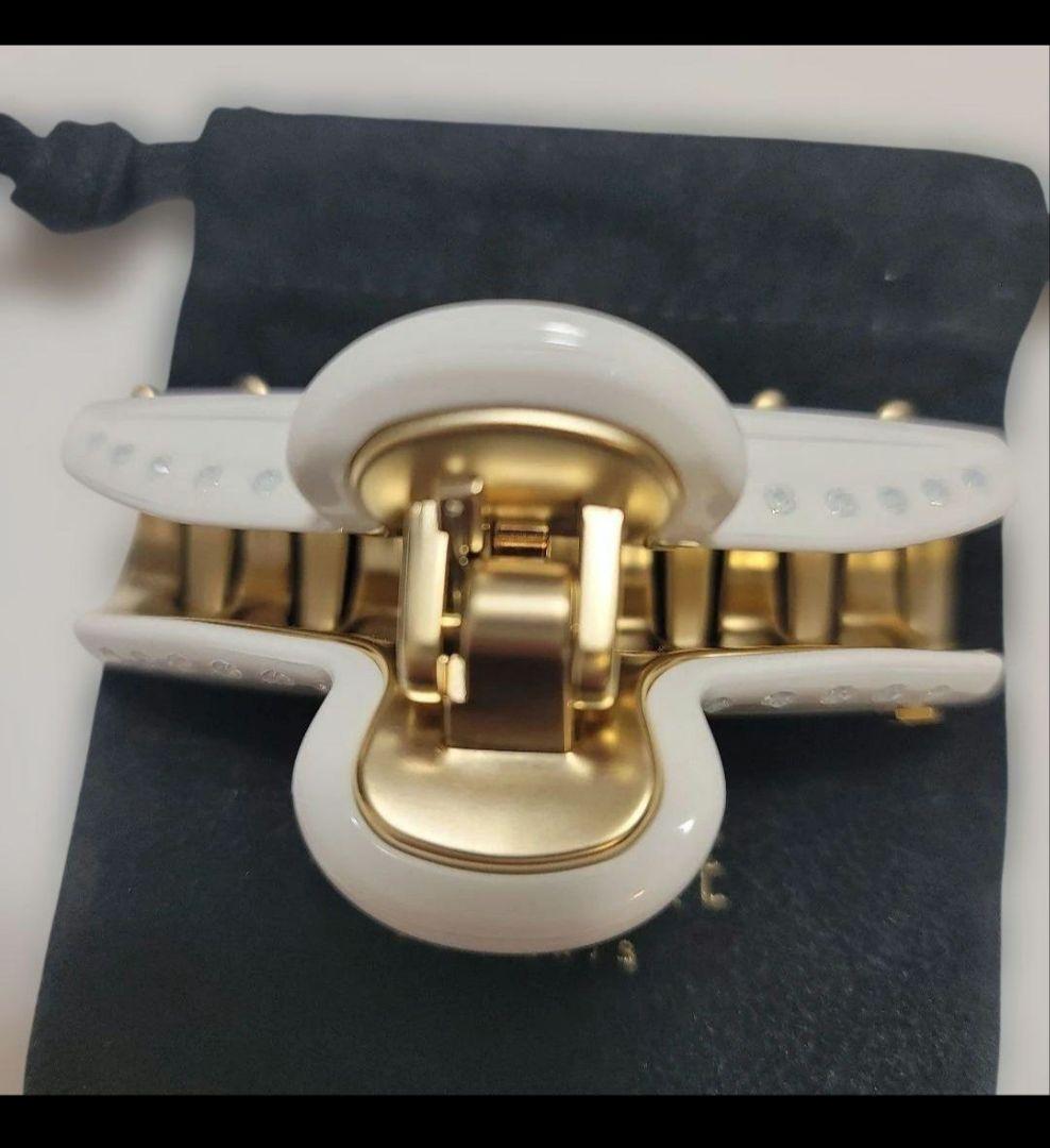 未使用 アレクサンドルドゥパリ ヘアクリップ M ホワイト