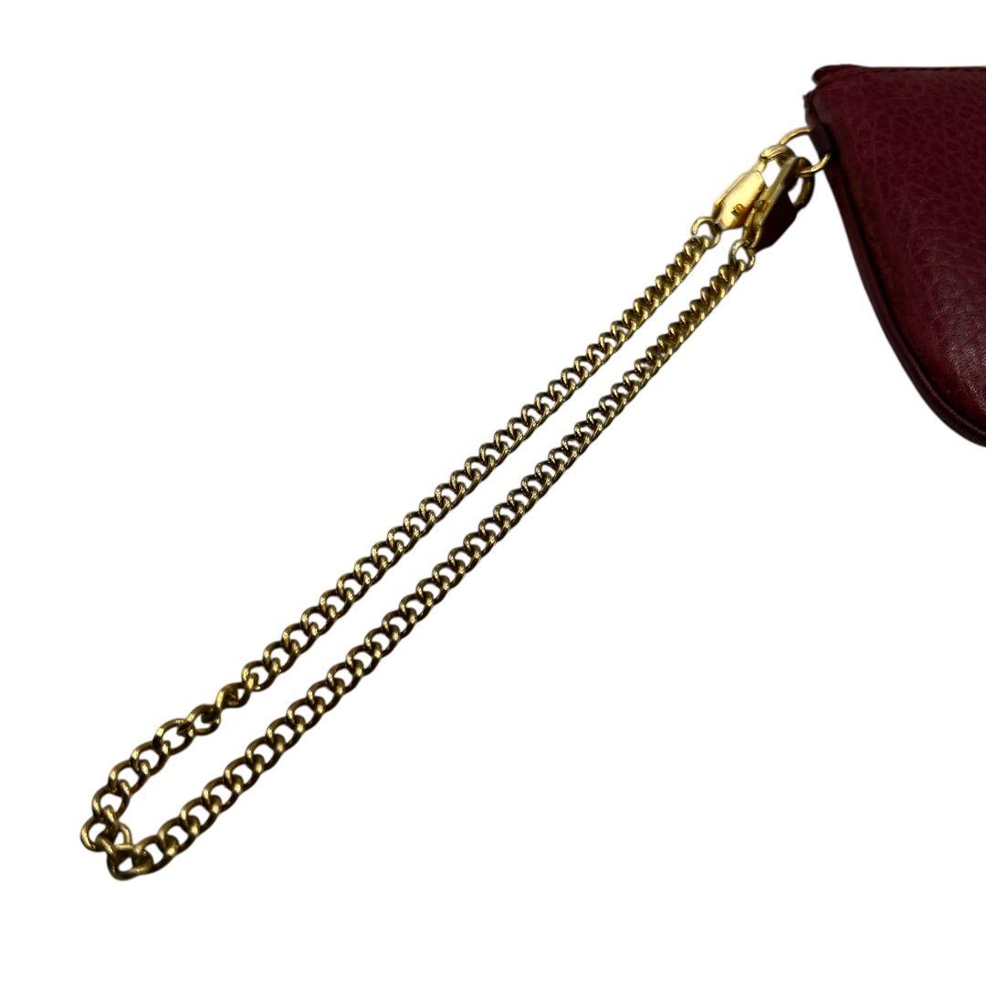 Cartier ボルドー レザー レディース ポーチ 8044