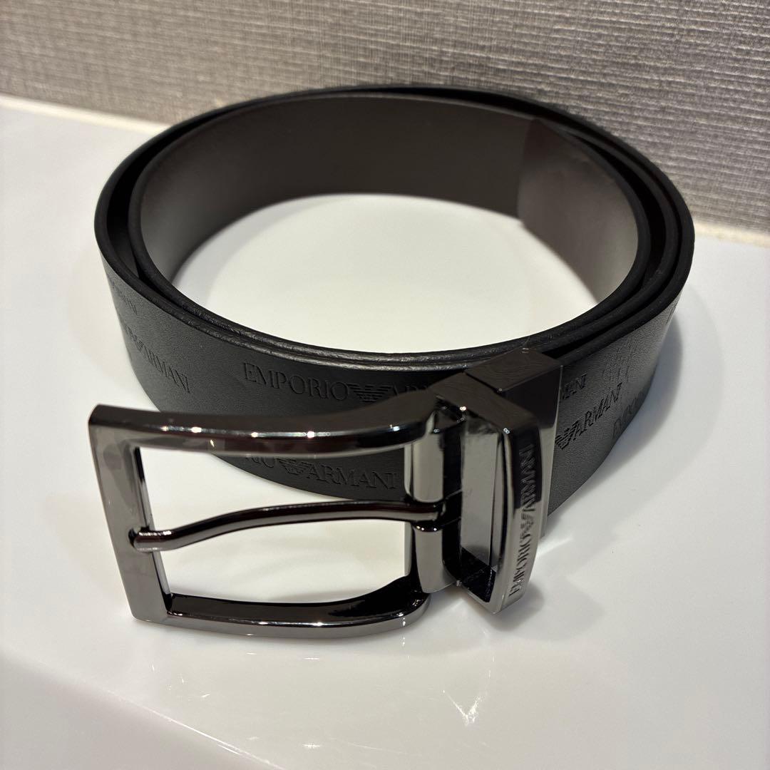 EMPORIO ARMANI リバーシブル　メンズ　ベルト　黒 茶
