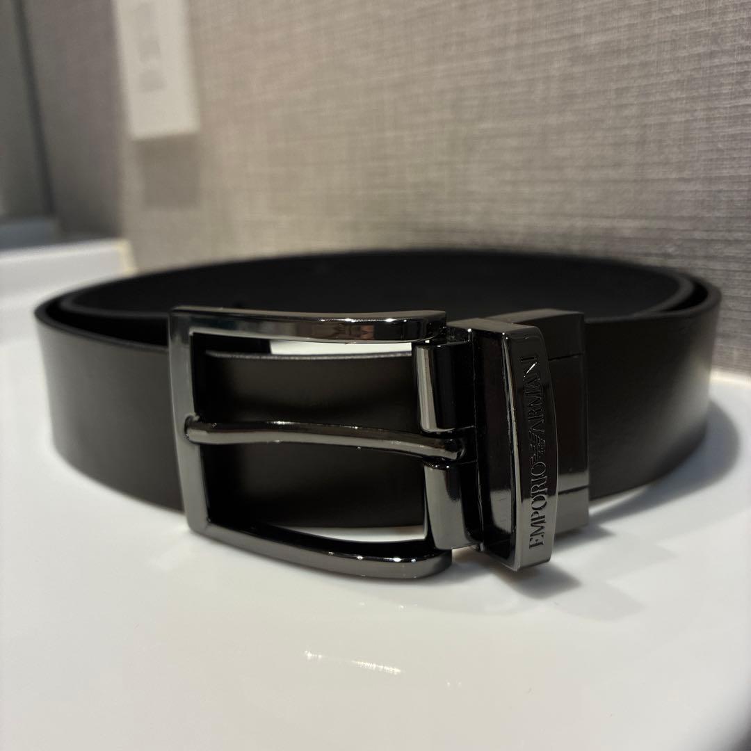 EMPORIO ARMANI リバーシブル　メンズ　ベルト　黒 茶