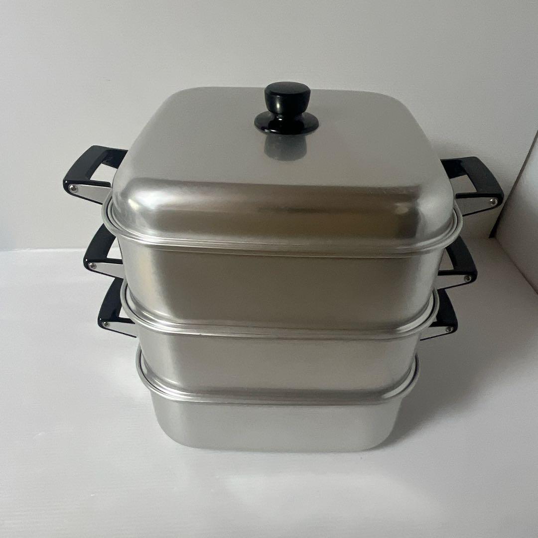 アカオアルミ　角型蒸器　33cm 蒸し器　業務用