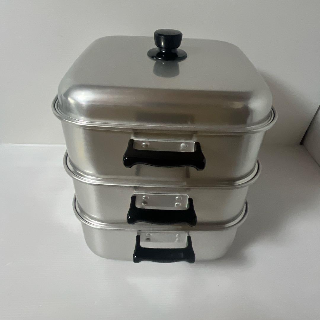 アカオアルミ　角型蒸器　33cm 蒸し器　業務用