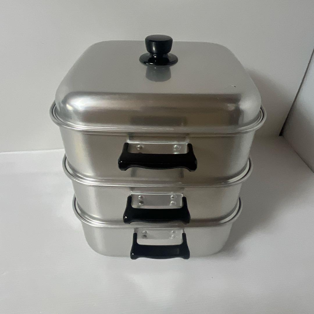 アカオアルミ　角型蒸器　33cm 蒸し器　業務用