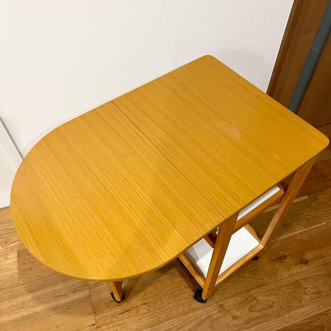 キッチンワゴン キャスター付き サイドテーブル 折りたたみ 棚 ラック 収納