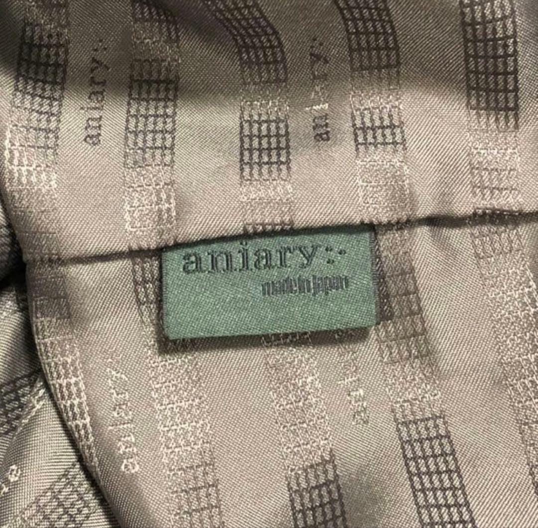 aniary レザー　ブラック　トートバッグ　A4収納可能　クロコ型押し