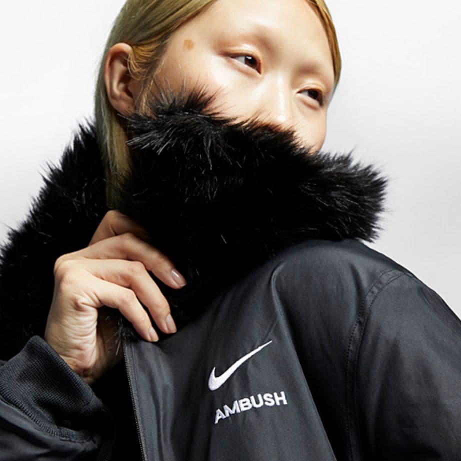 未使用　ナイキ × アンブッシュ リバーシブル フェイクファー コート