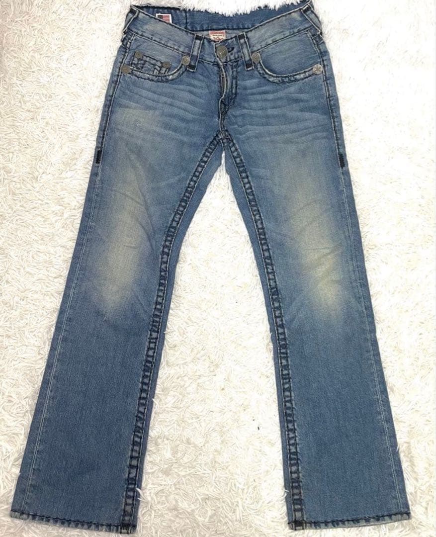 正*員様 True Religion ブーツカットデニム ライトブルー早い者勝ち