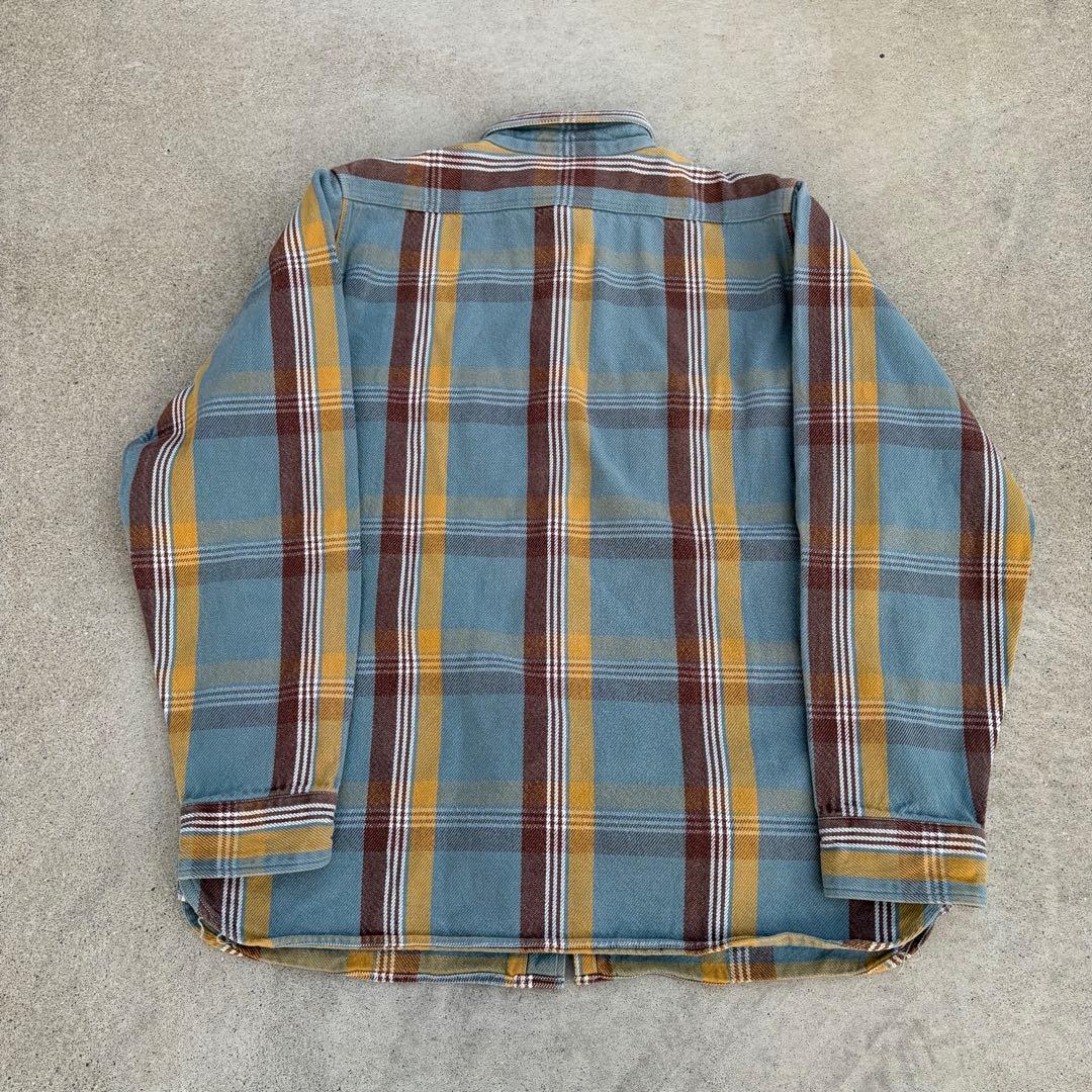 WAREHOUSE ウエアハウス　ヘビーネルシャツ　16ハーフ　マチ付き L