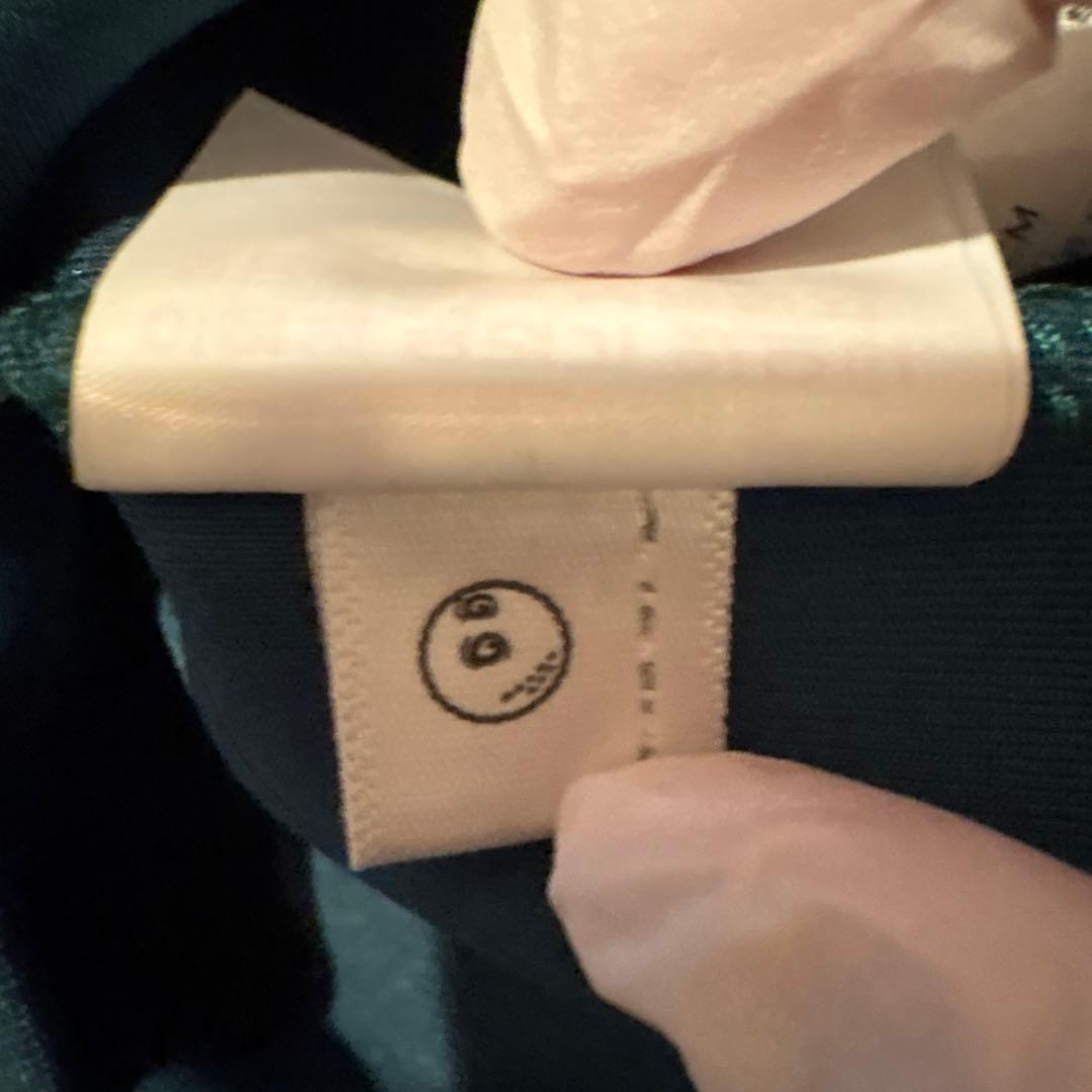 韓国　マルボンゴルフ刺繍セーター 緑　イエローラインあり。サイズ２XL