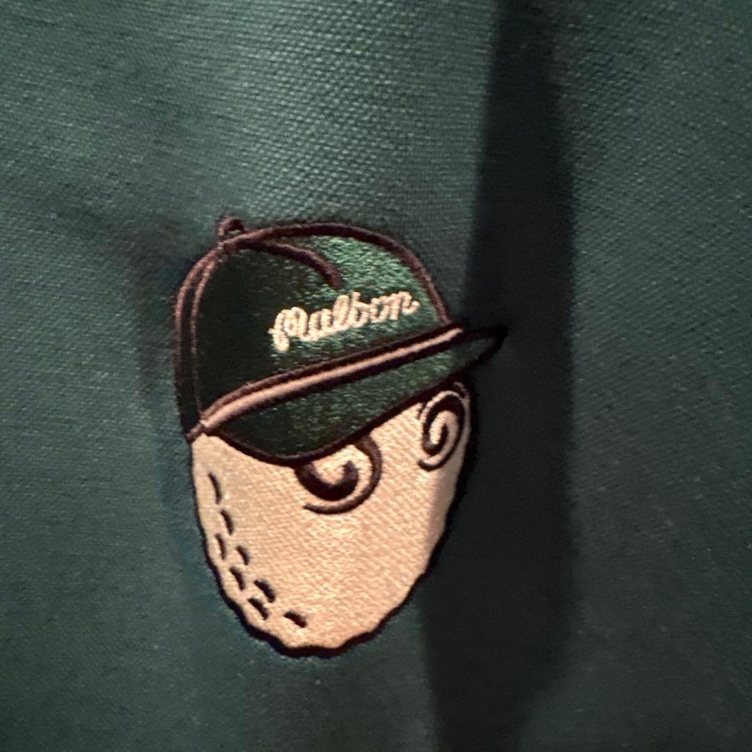 韓国　マルボンゴルフ刺繍セーター 緑　イエローラインあり。サイズ２XL