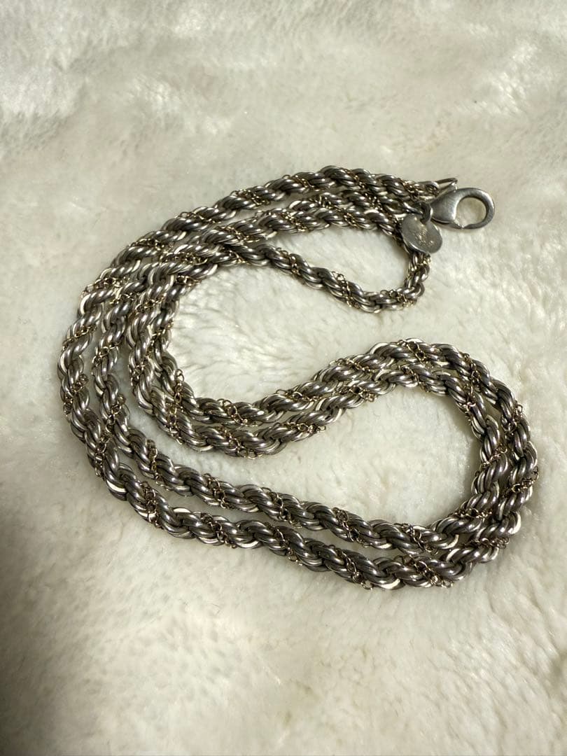 ティファニー　ツイストチェーンネックレス　silver925・14K