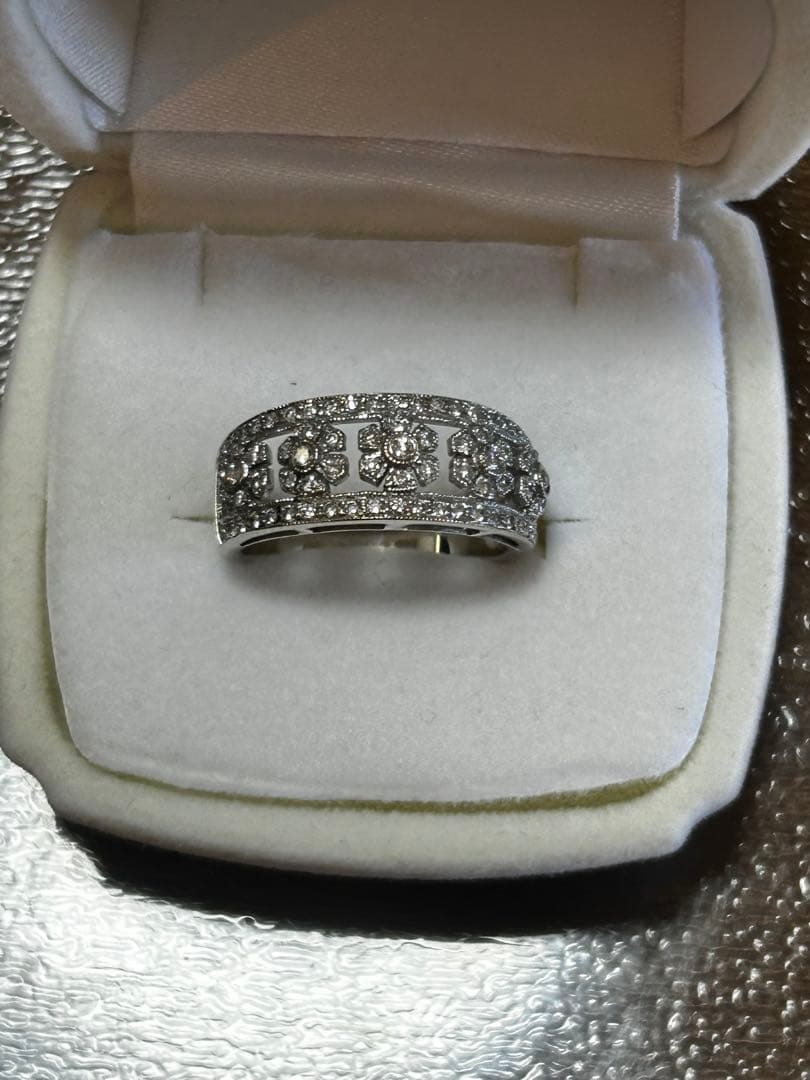 花モチーフ K18 750リング D0.433