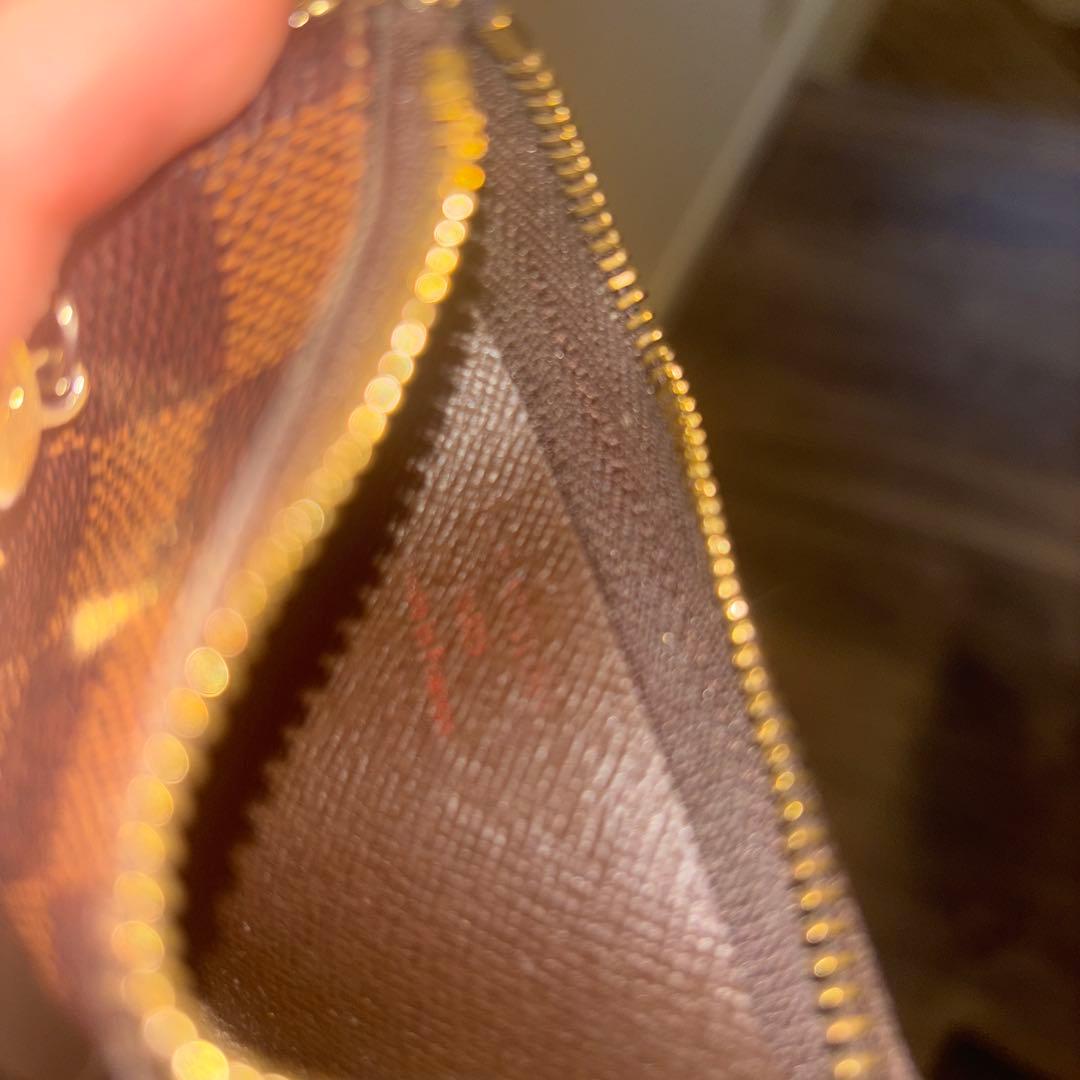 未使用 Louis Vuitton ダミエ ポシェットクレ ケース