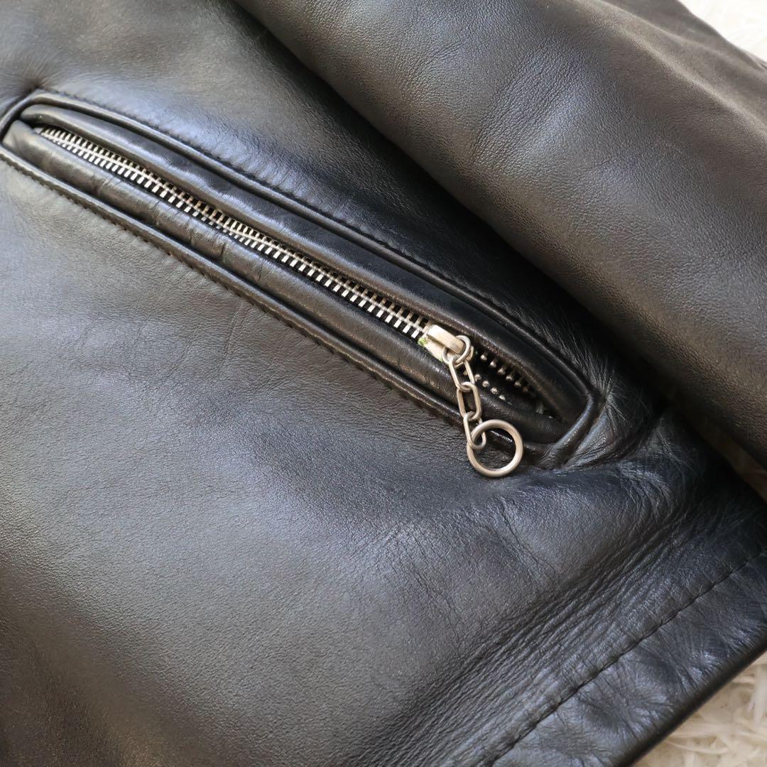 ショット　シングルライダースジャケット　38サイズ　ブラック