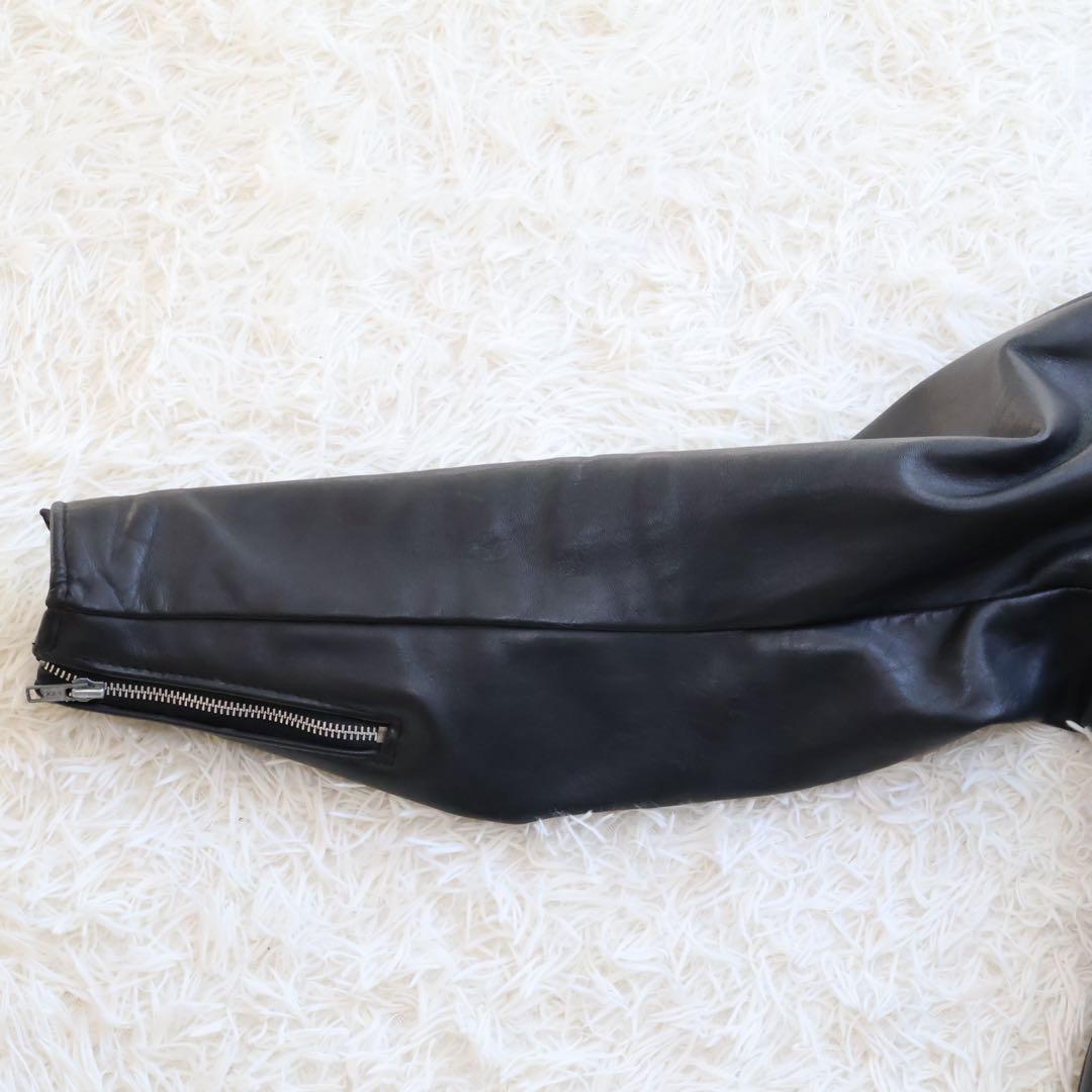 ショット　シングルライダースジャケット　38サイズ　ブラック