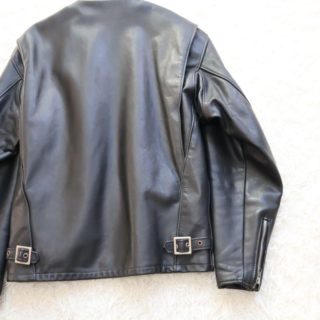 ショット　シングルライダースジャケット　38サイズ　ブラック