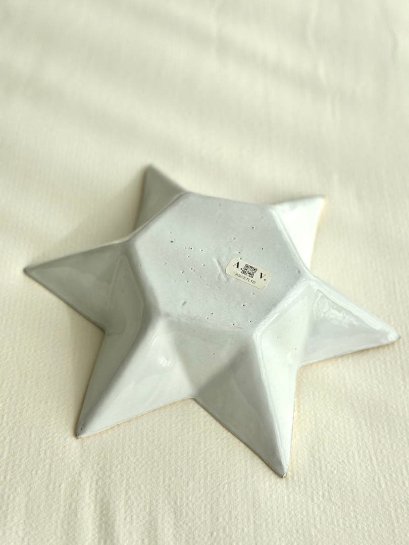 星型 ゴールド 陶器トレイ