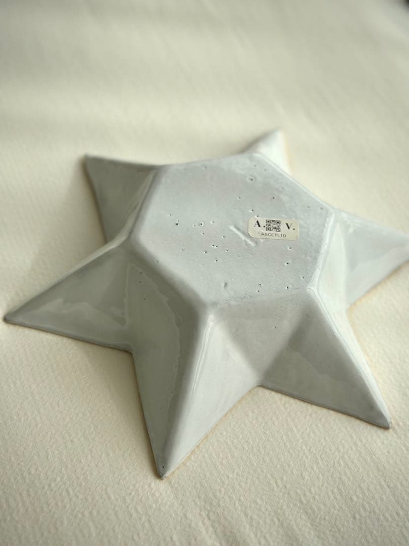 星型 ゴールド 陶器トレイ