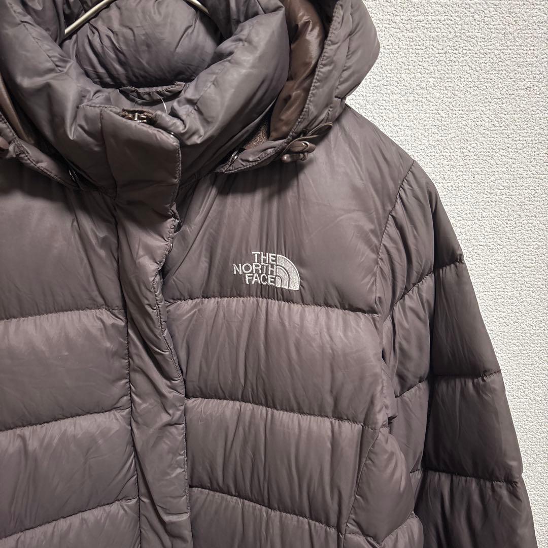【クリーニング済】ノースフェイス ロングダウン ライトダウン