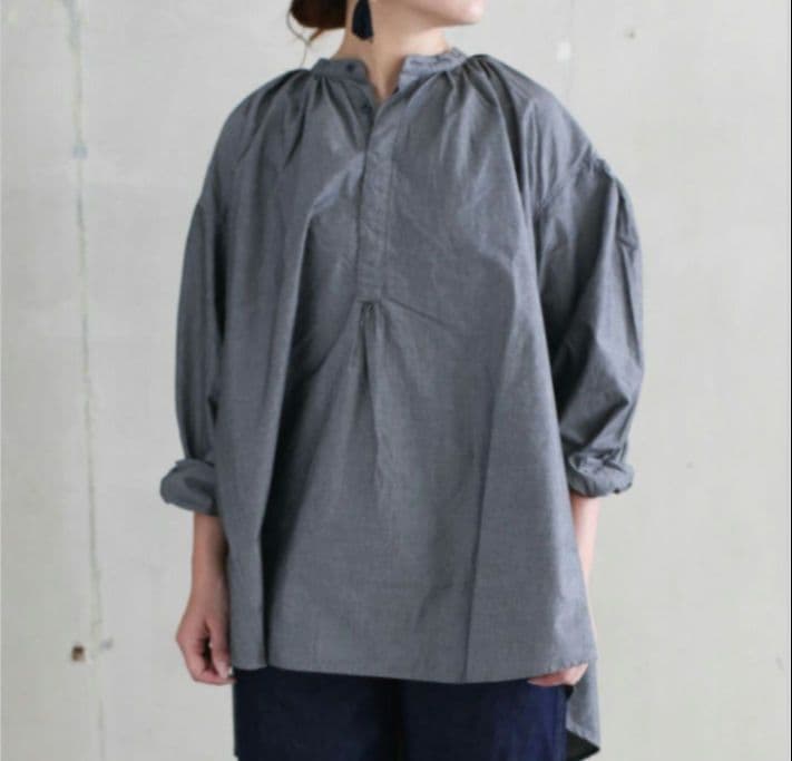 OUTIL /コットンシルクブラウス