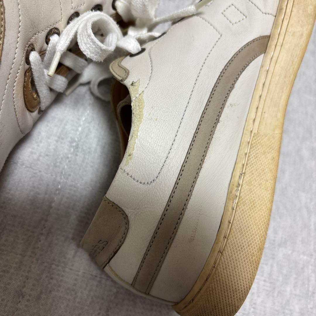 HERMES エルメス スニーカー レザー　ホワイト 42