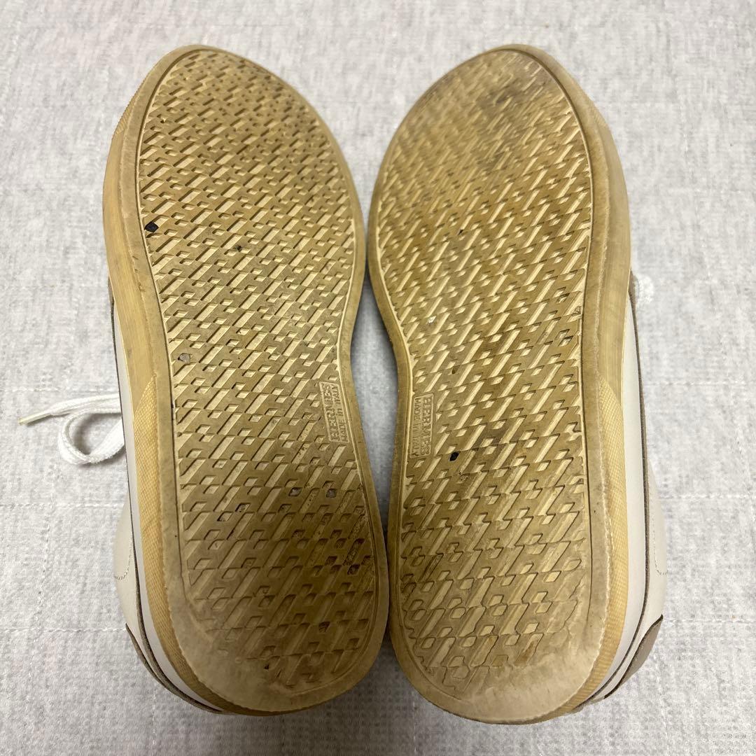 HERMES エルメス スニーカー レザー　ホワイト 42