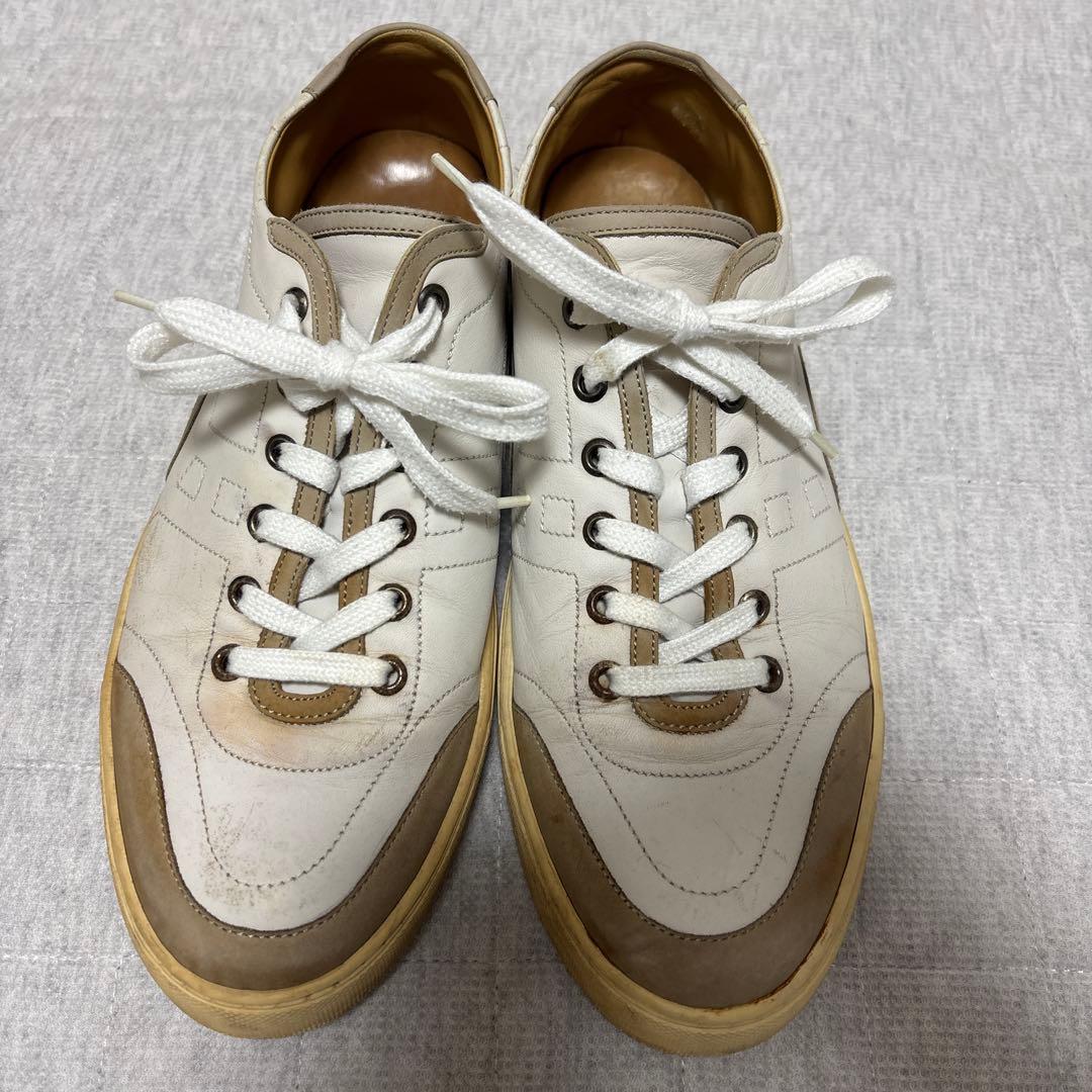 HERMES エルメス スニーカー レザー　ホワイト 42