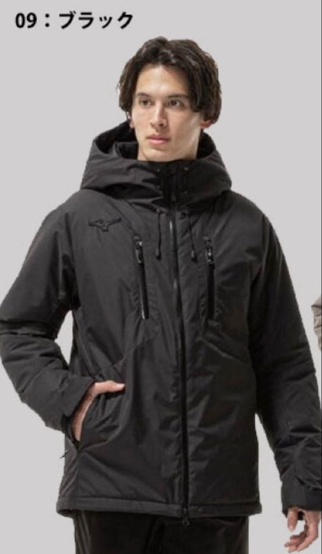 テックフィルブレスサーモコート MIZUNO ブラック　XL