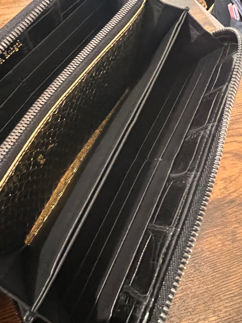 池田工芸　パイソン　長財布　翡翠グリーン