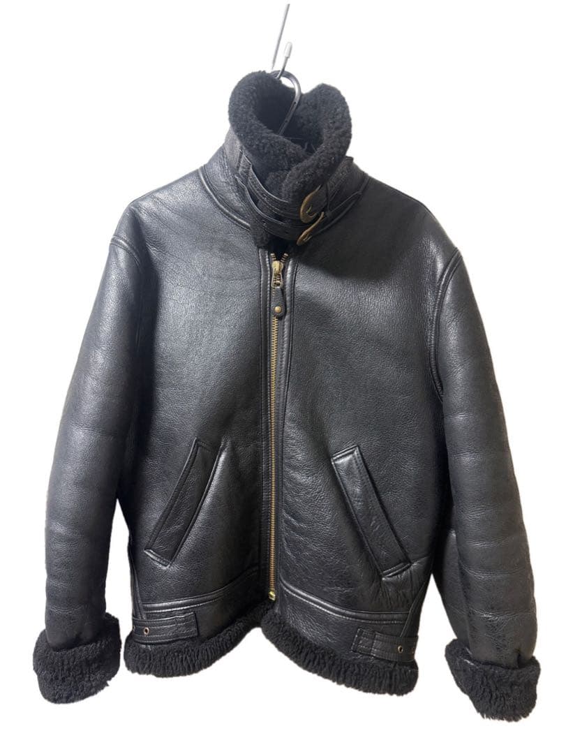 Schott TYPE B-3 ムートンジャケット USA ブラック サイズ36