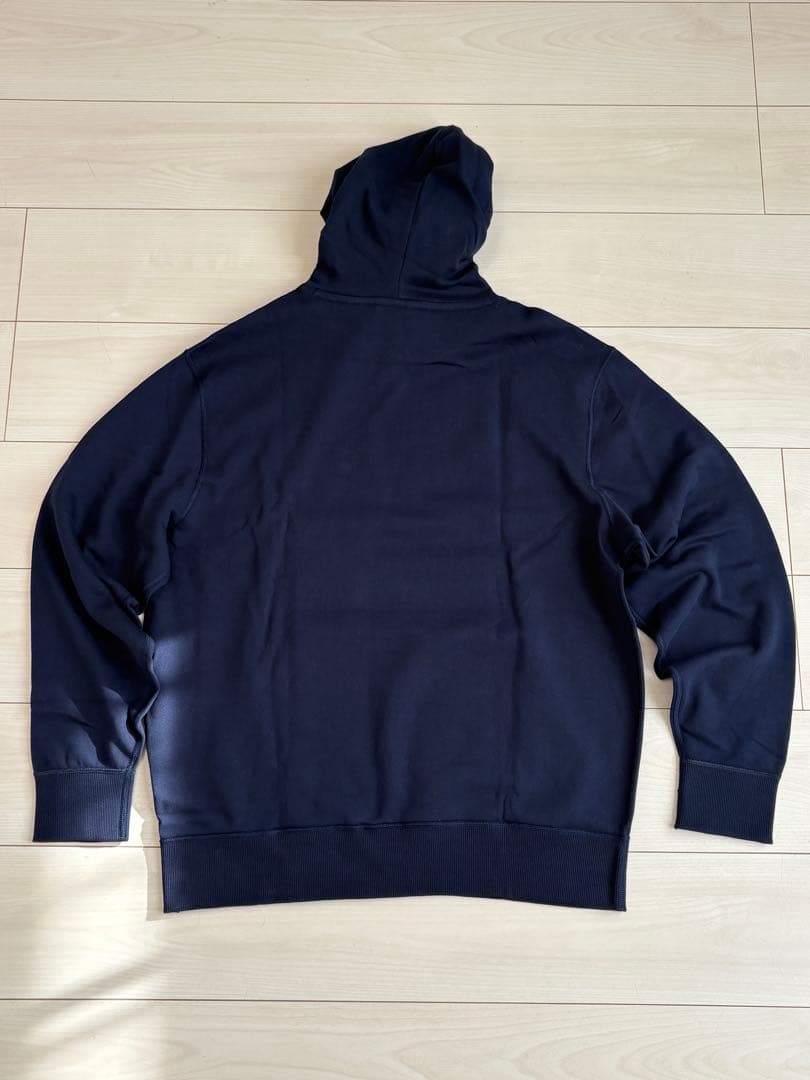 未使用)ラコステ プレミアムスウェットフーディー メンズ サイズ5/L ネイビー