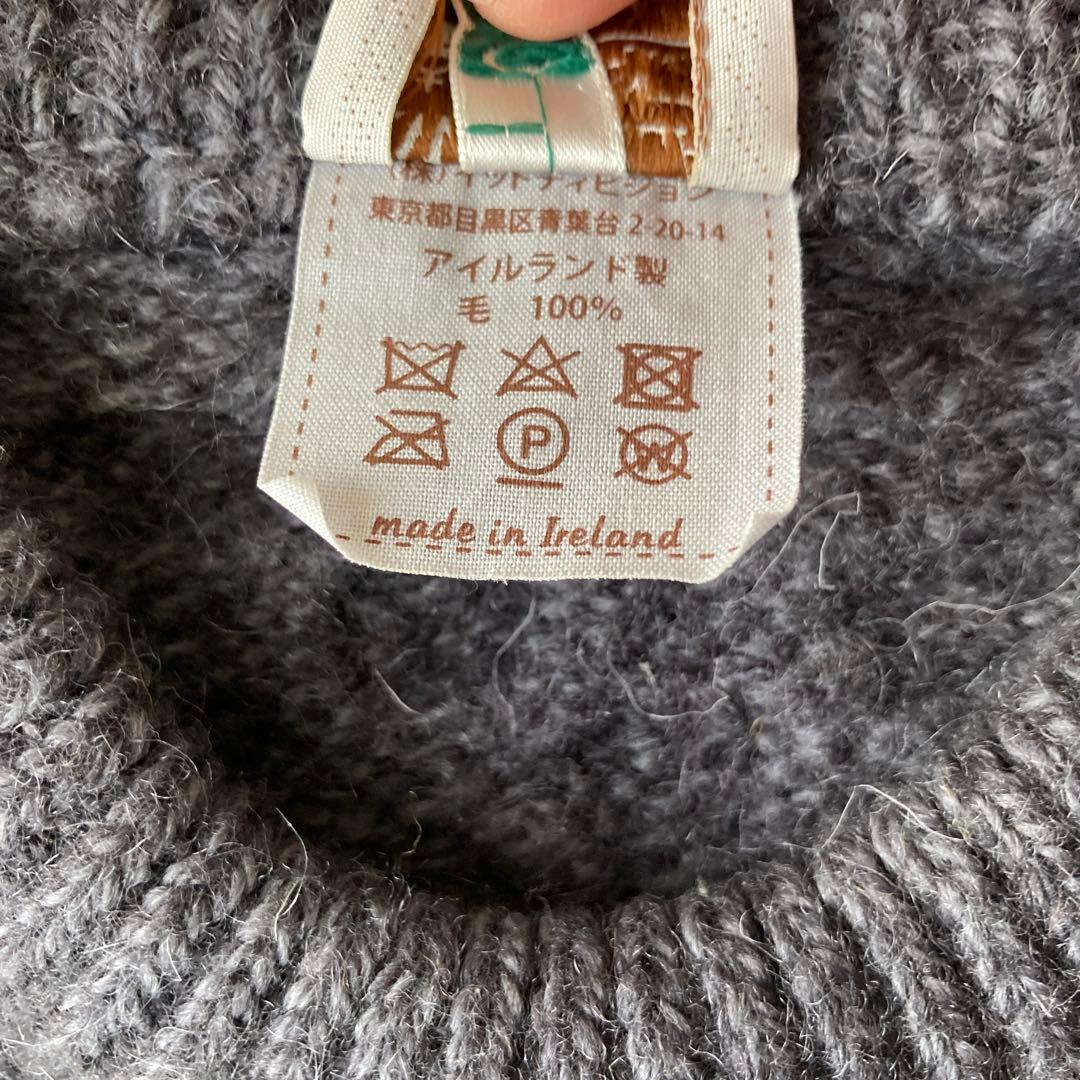 インバーアラン　ニットセーター　ネイビー