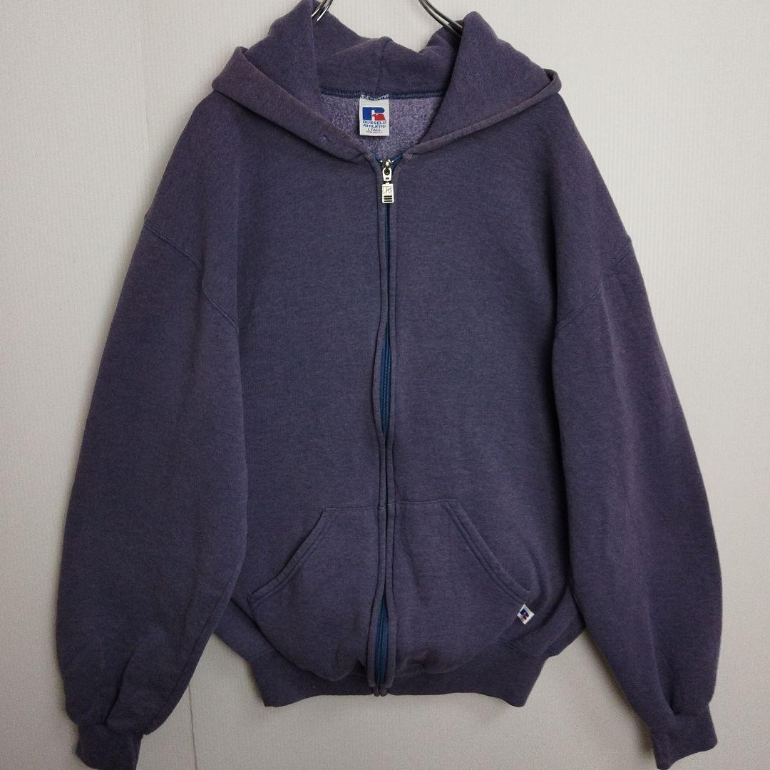 y*k様 ラッセルアスレティック パーカー スウェット パープル ジップアップ