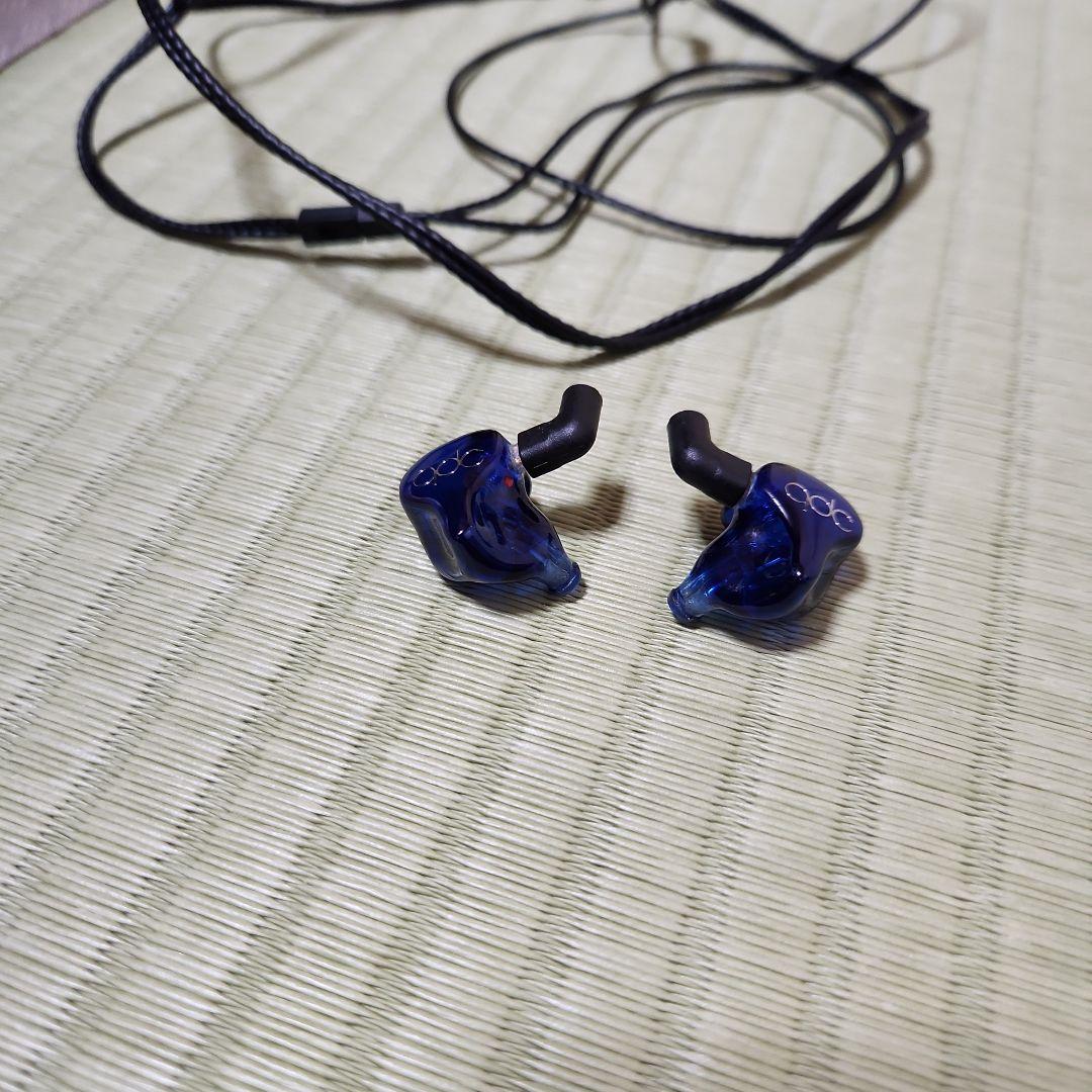 qdc 3sh リケーブル可能イヤホン 青　有線イヤホン