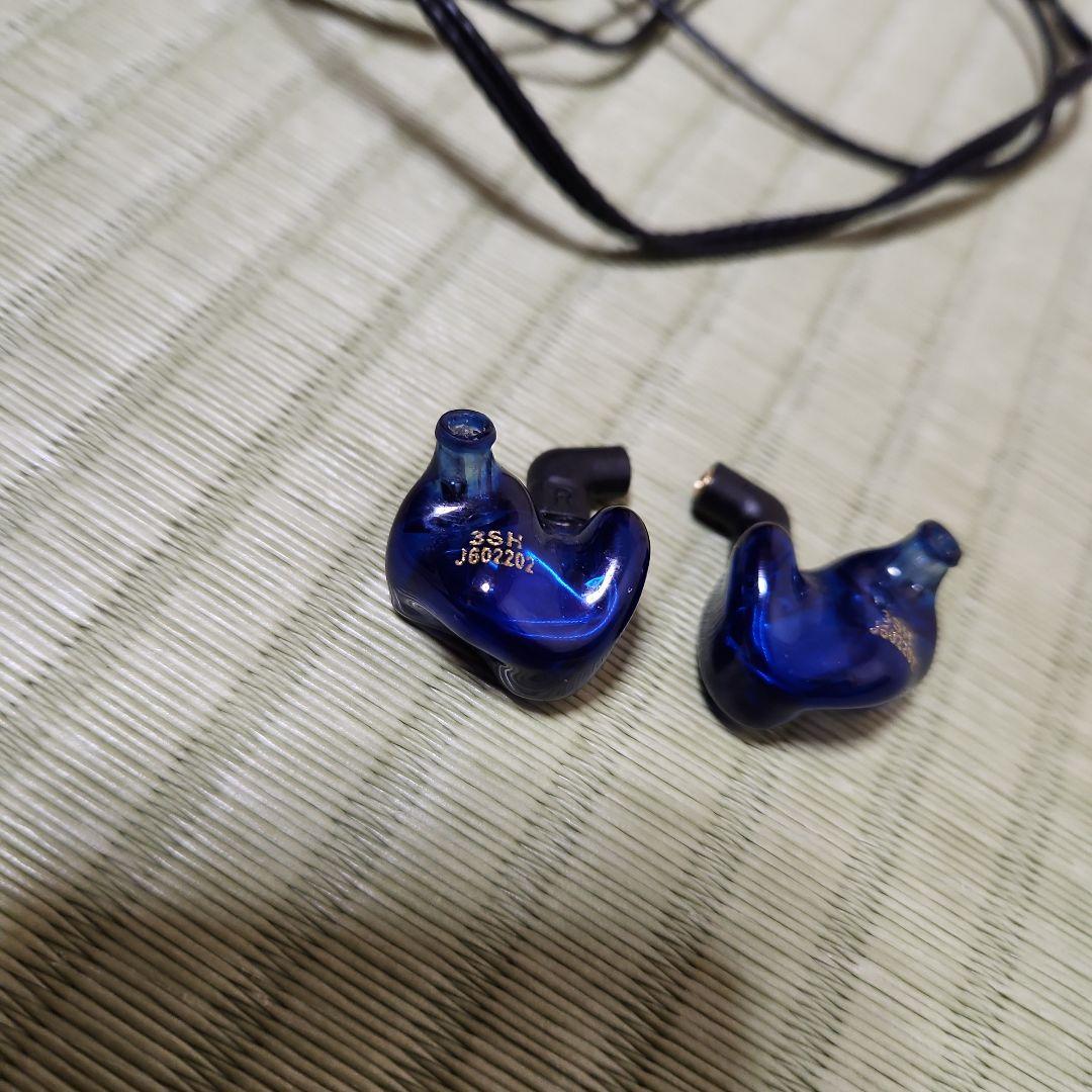 qdc 3sh リケーブル可能イヤホン 青　有線イヤホン