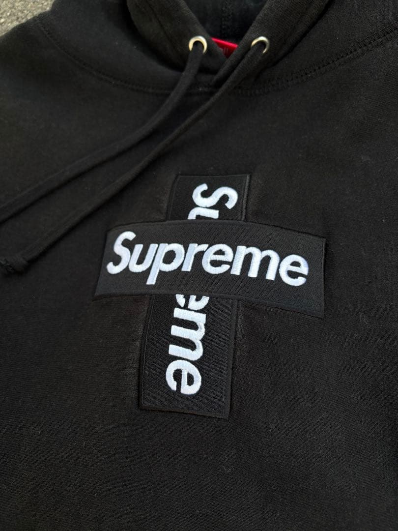 Supreme クロスボックスロゴ　黒　S