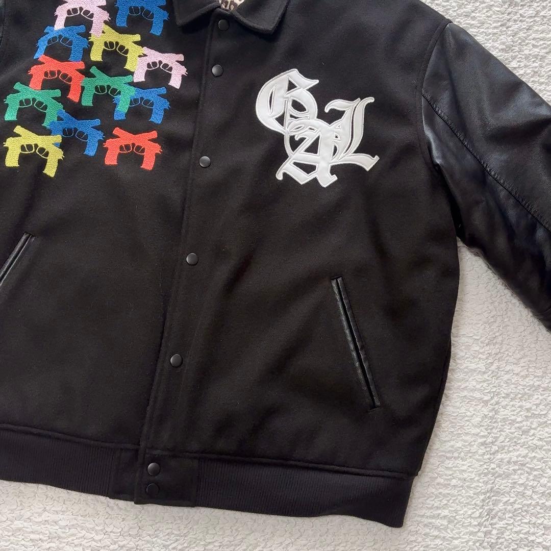 ガルフィ XL スタジャン チャカパッチ 刺繍 黒 レザー レオパード柄 大型犬