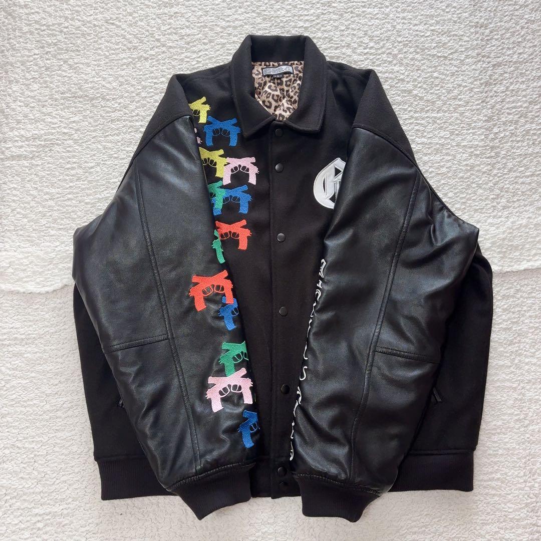 ガルフィ XL スタジャン チャカパッチ 刺繍 黒 レザー レオパード柄 大型犬