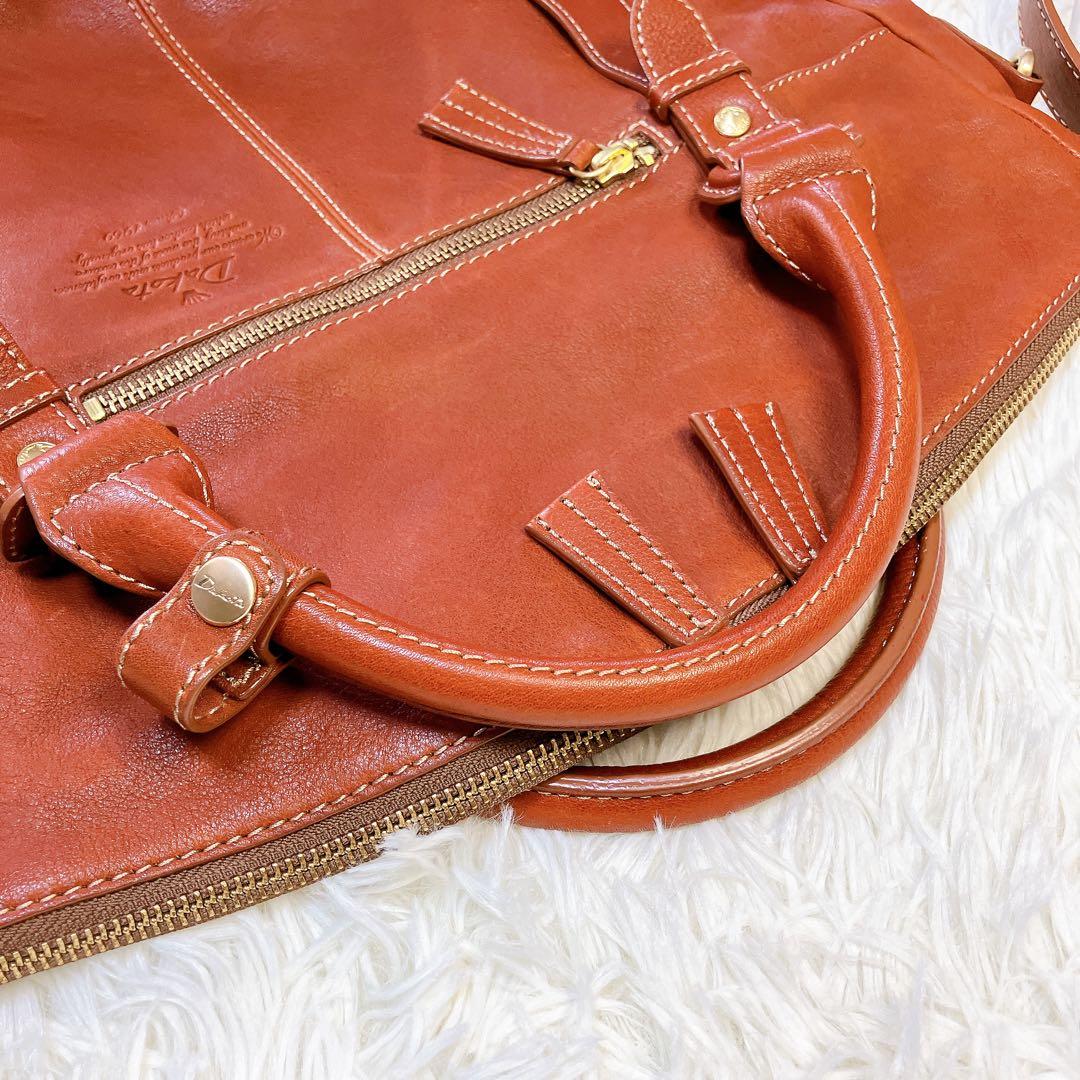 Dakota ダコタ✨本革2wayショルダーバッグ A4可　ブラウン