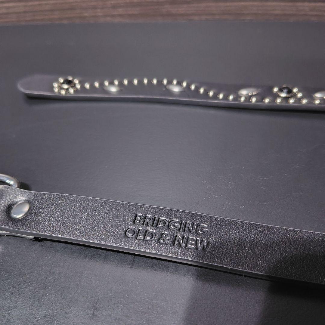 フラワー黒■本革レザーフルスタッズナローベルト☆ブラックダイヤモンドオニキス